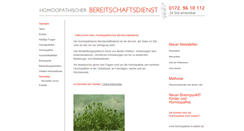 Desktop Screenshot of homoeopathischer-notdienst.de